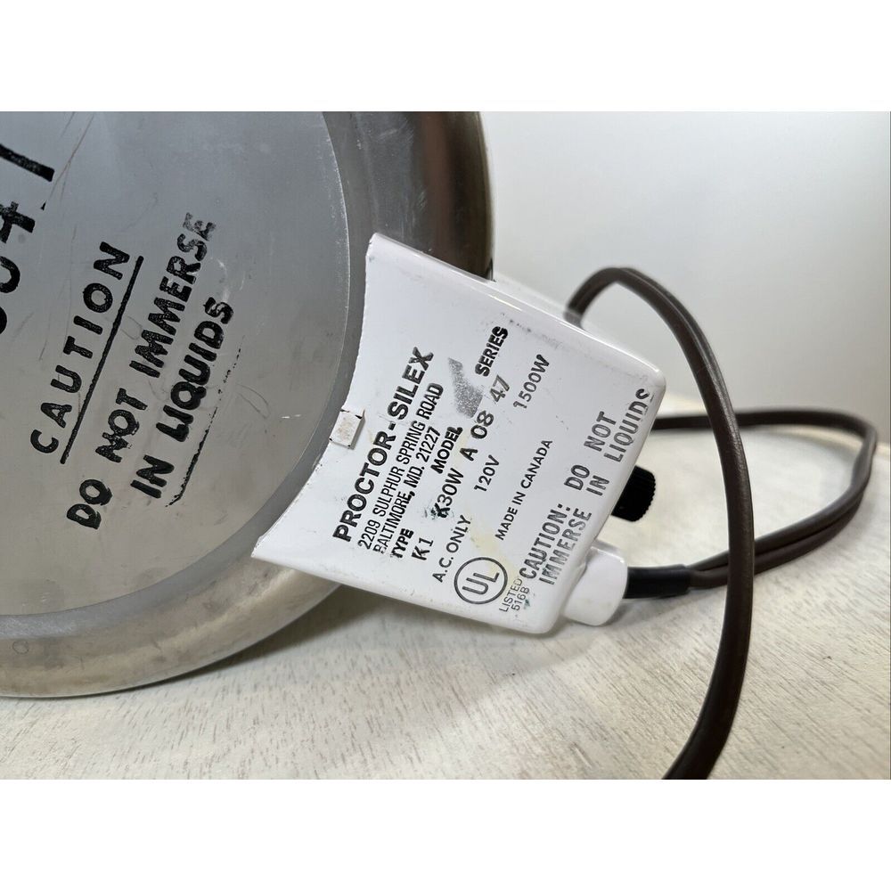 Proctor Silex Deluxe Vintage 8 Cup Electric Kettle K30W 1500 Watt 120 V Works! - Picture 7 of 8